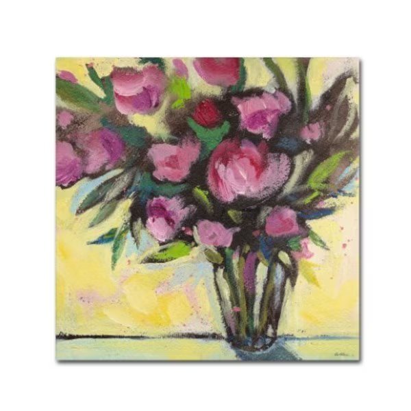 Sheila Golden 'Pink Floral Bouquet' Canvas Art, 24x24, Trademark Fine Art, Mfr#: SG5687-C2424GG